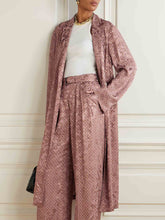 Retro Exquisite Geometric Pattern Print Long Coat
